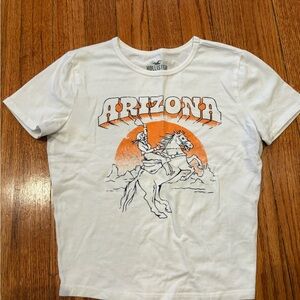 Hollister White and Orange Arizona Tee